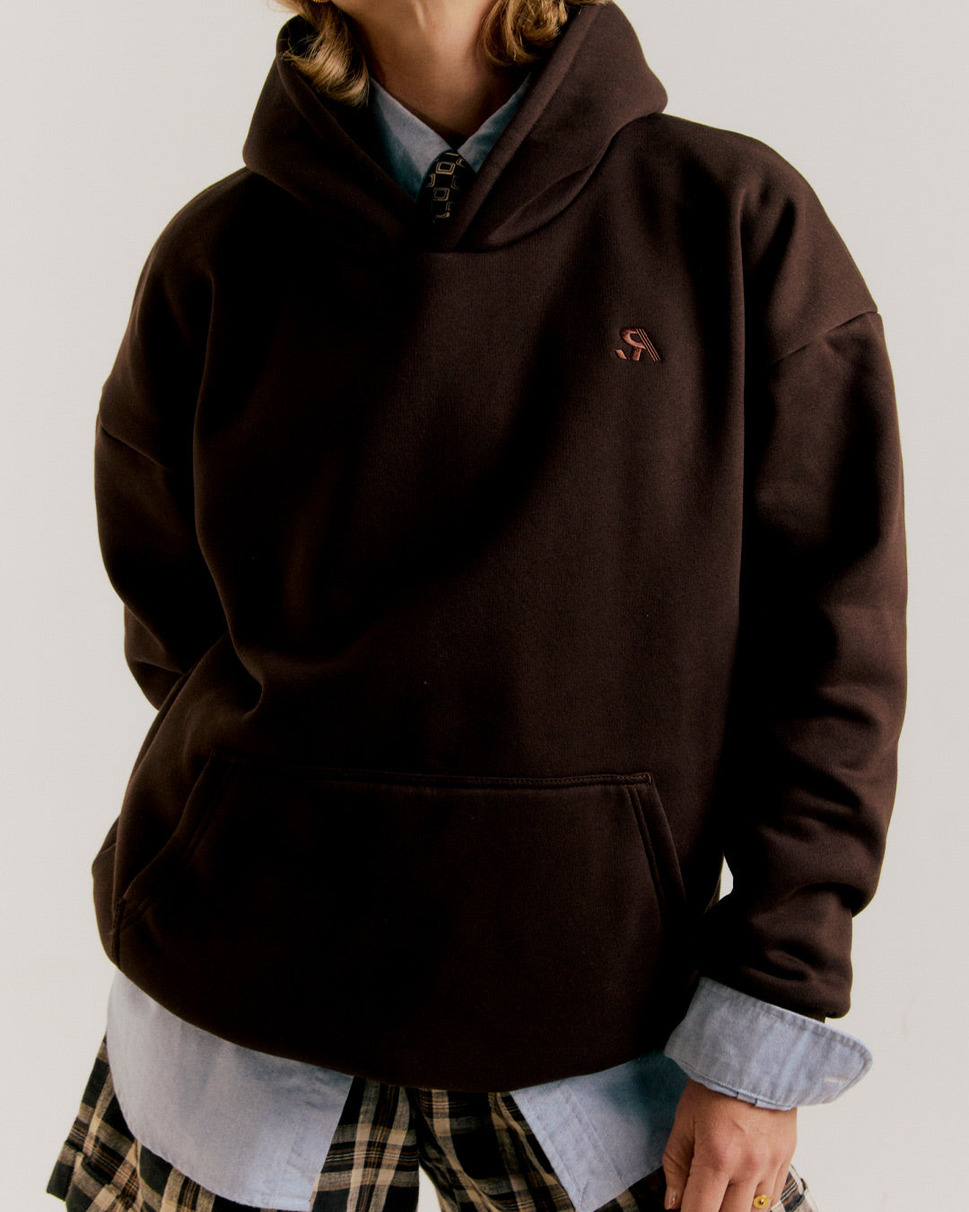 R.SPORT Classic Logo Hoodie - Chocolate Brown