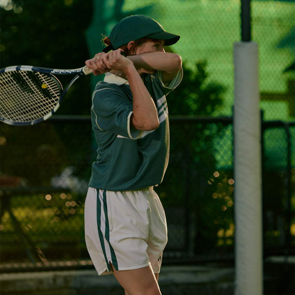 R.SPORT Tennis Shorts - Cream/Green