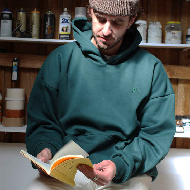 R.SPORT Classic Logo Hoodie - Pine Green