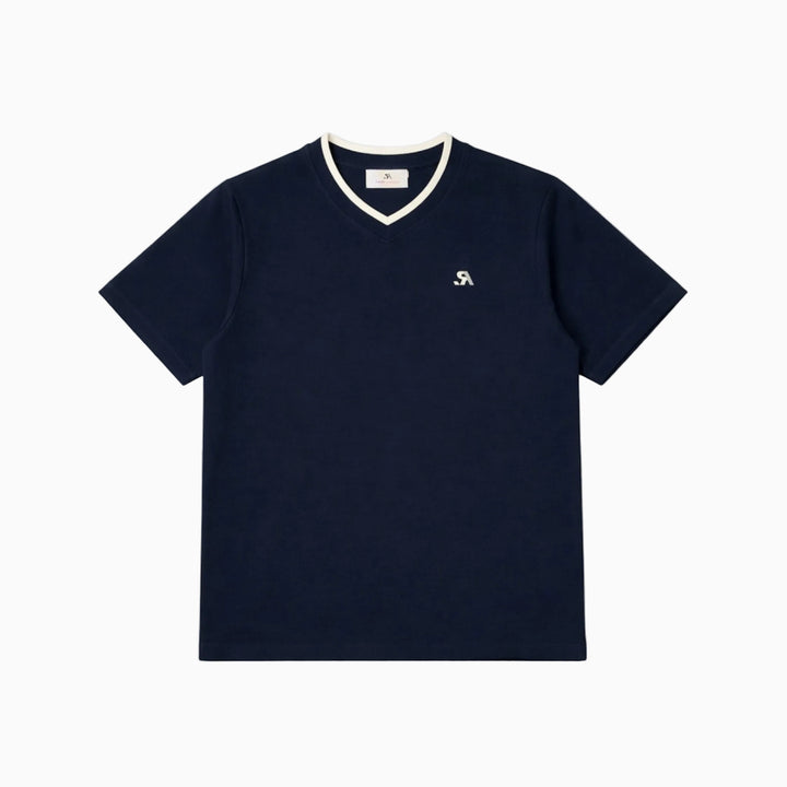 R.SPORT V-neck Short Sleeve Tee - Deep Blue
