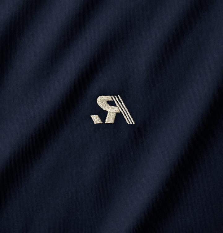 R.SPORT V-neck Long Sleeve Tee - Deep Blue