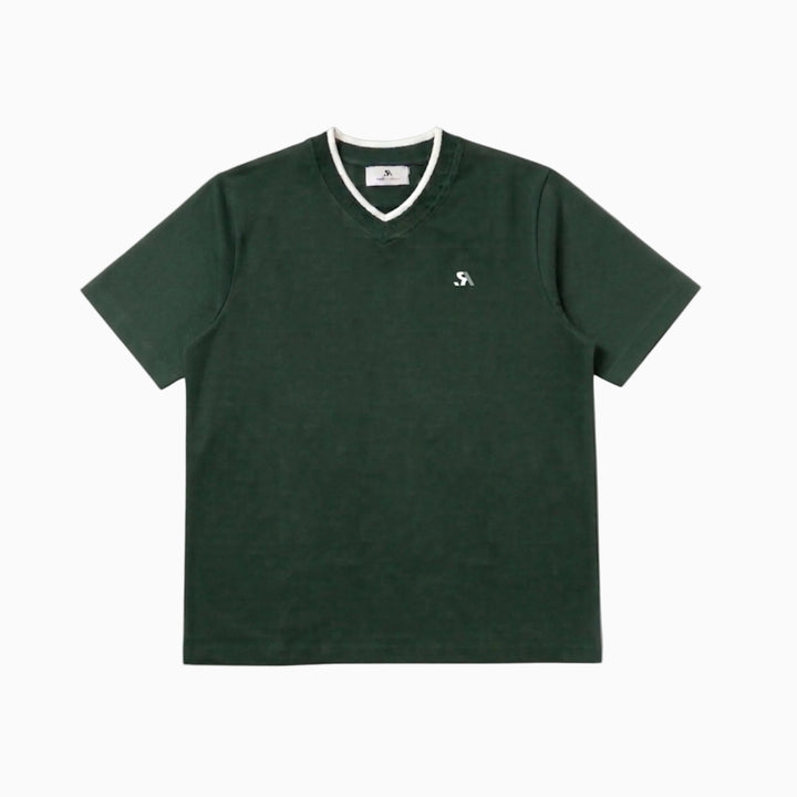 R.SPORT V-neck Short Sleeve Tee - Forest Green