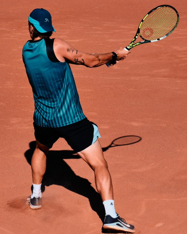 R.SPORT Tennis Sleeveless Top - Sky Blue/Navy