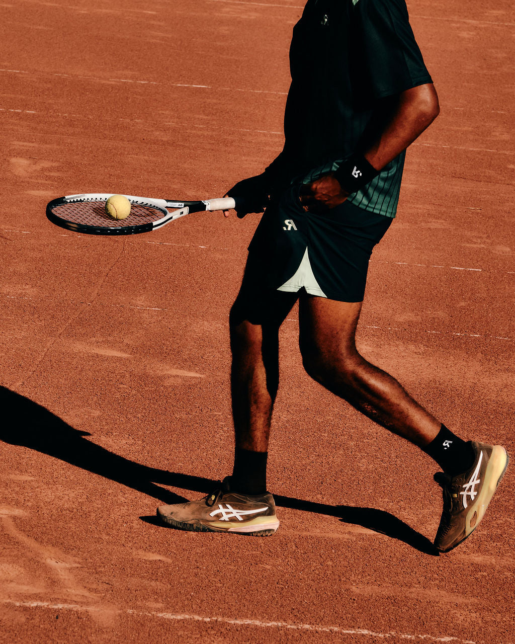 R.SPORT Tennis Shorts - Dark Green/Lime