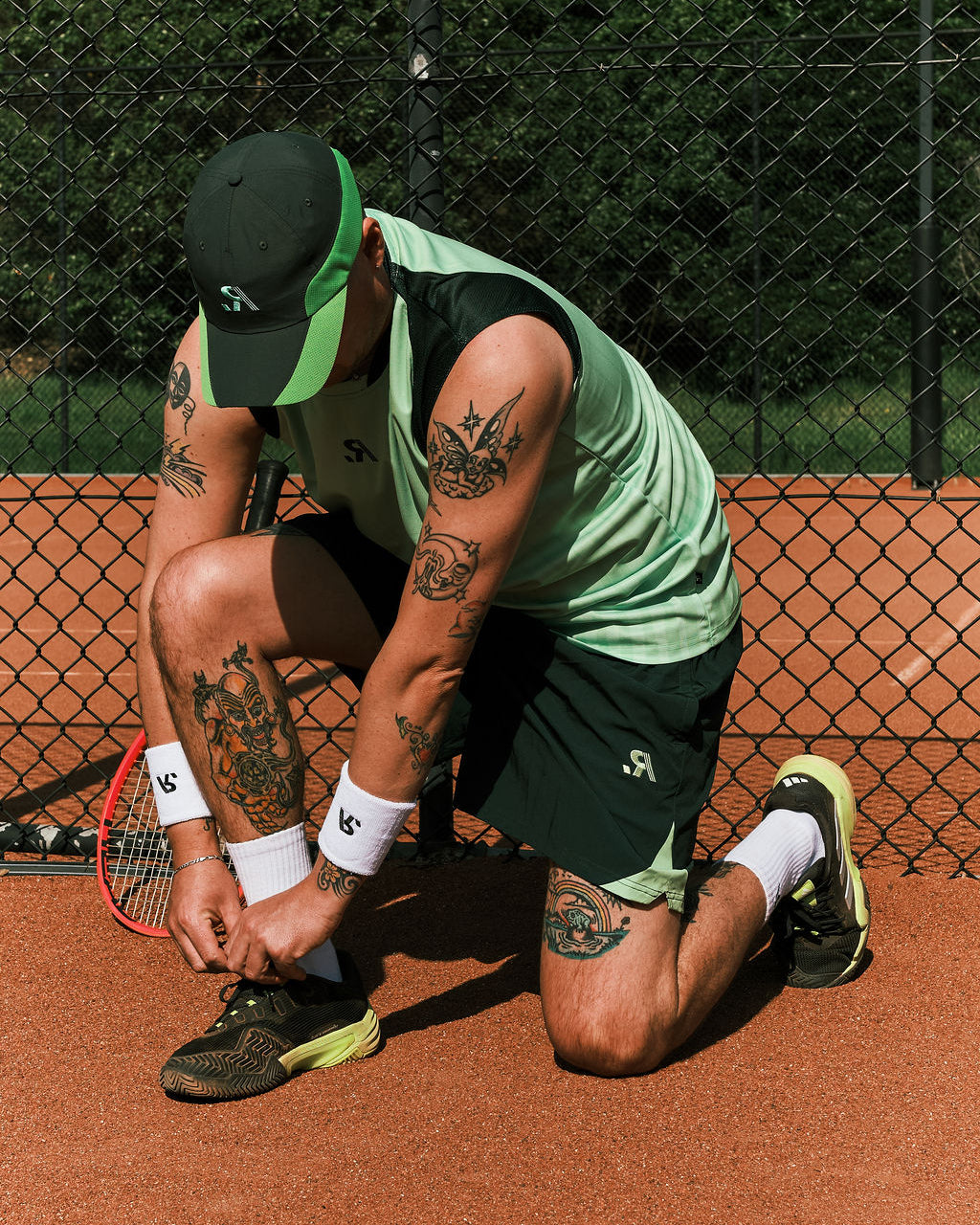 R.SPORT Tennis Hat - Dark Green/Lime