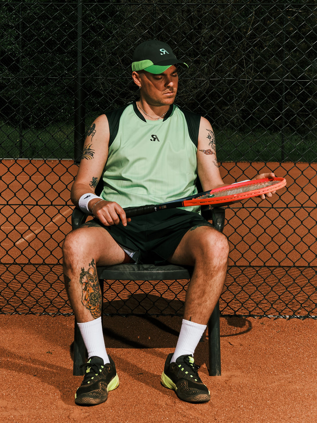 R.SPORT Tennis Hat - Dark Green/Lime