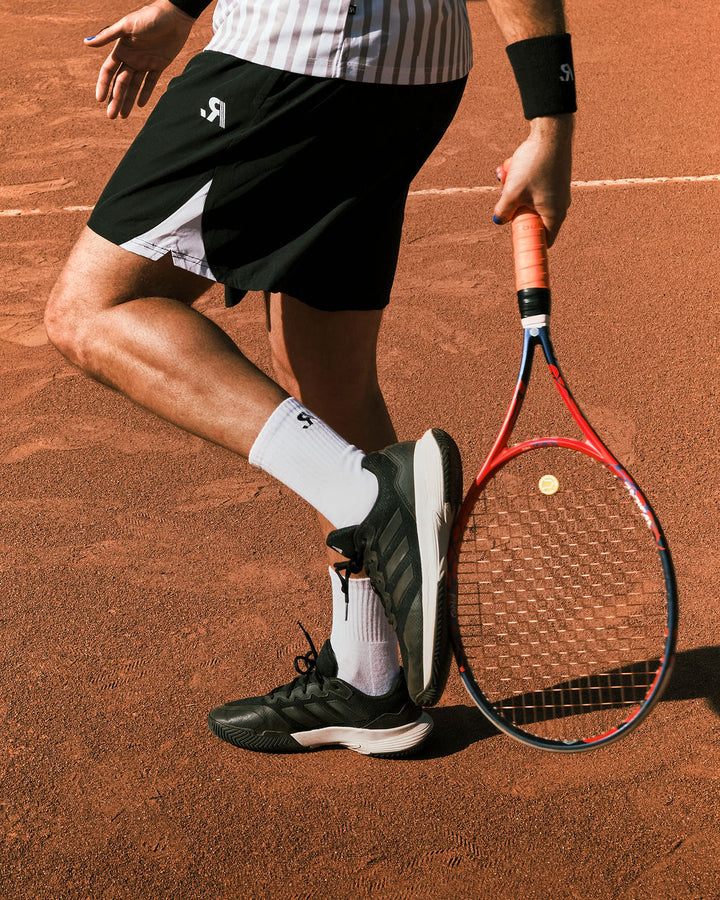 R.SPORT Tennis Shorts - Black/White