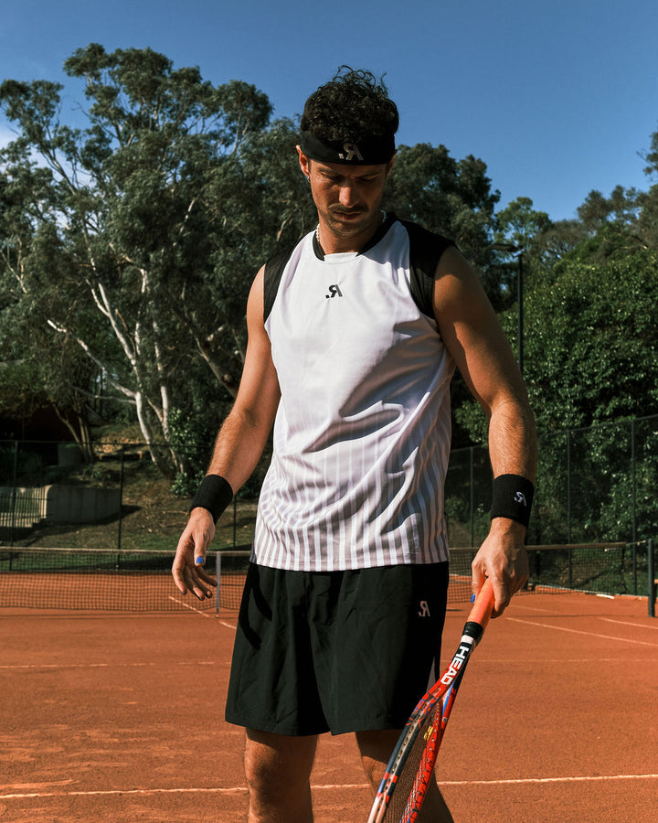 R.SPORT Tennis Sleeveless Top - White/Black