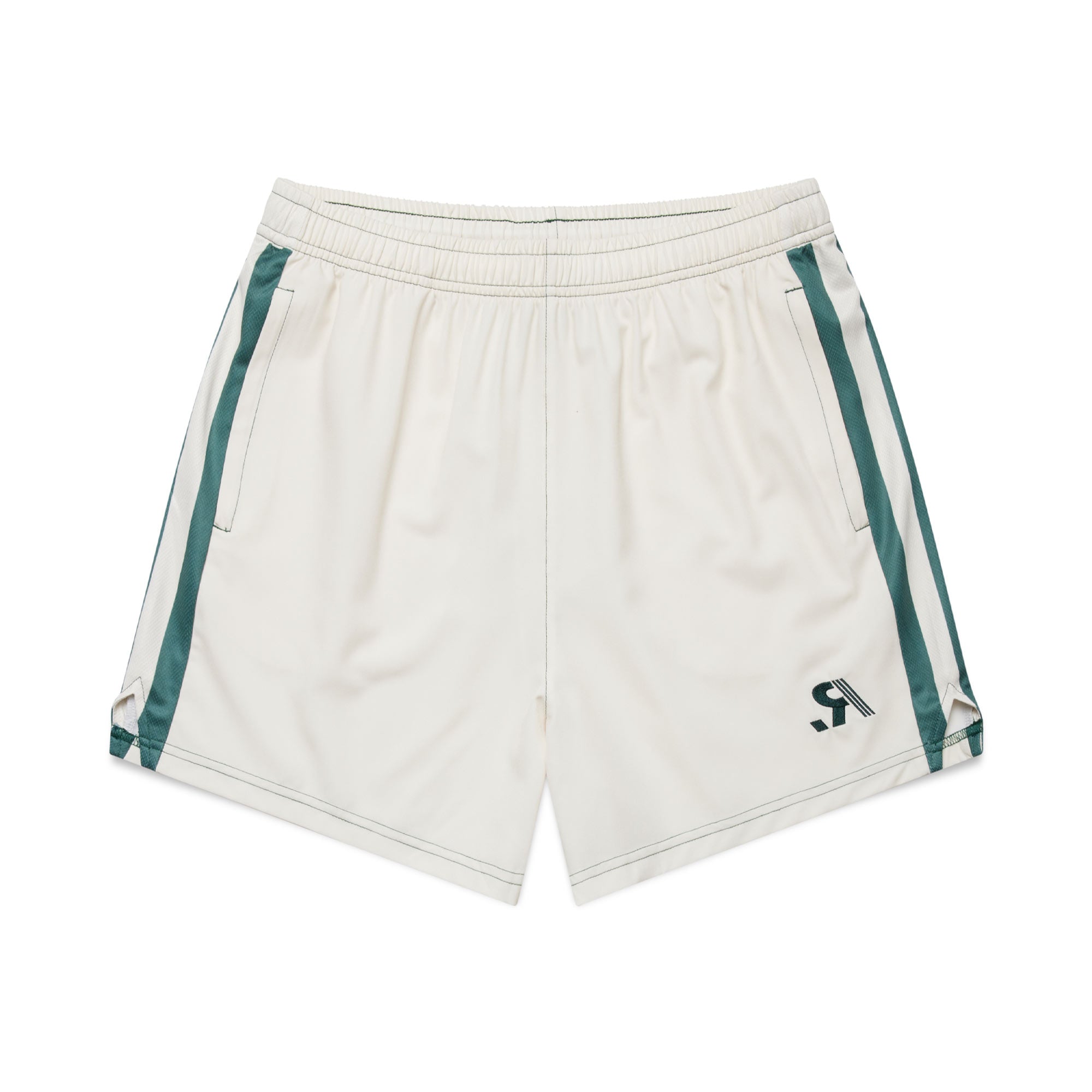 R.SPORT Tennis Shorts - Cream/Green