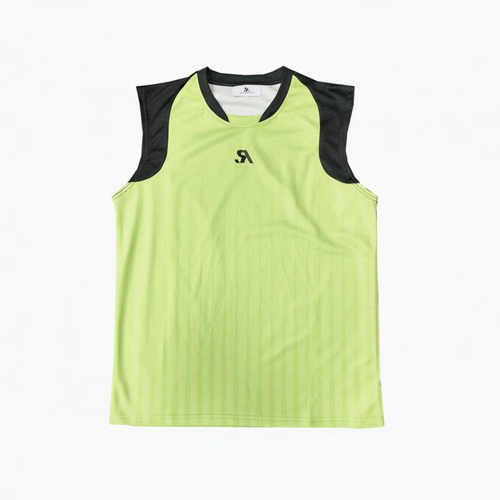 R.SPORT Tennis Sleeveless Top - Lime/Dark Green