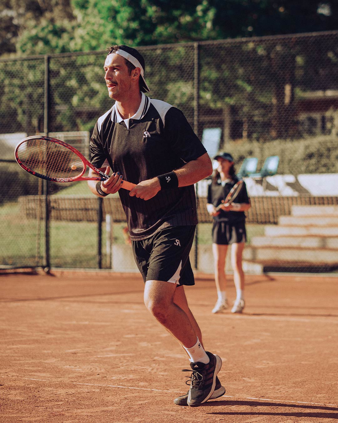 R.SPORT Tennis Polo - Black/White