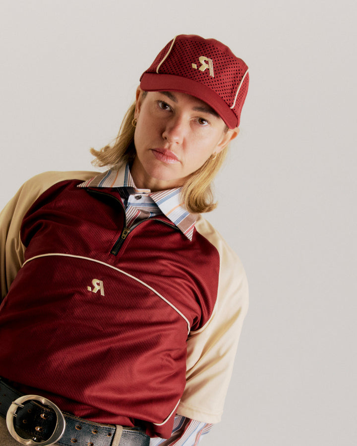 R.SPORT Tennis Hat - Maroon/Cream