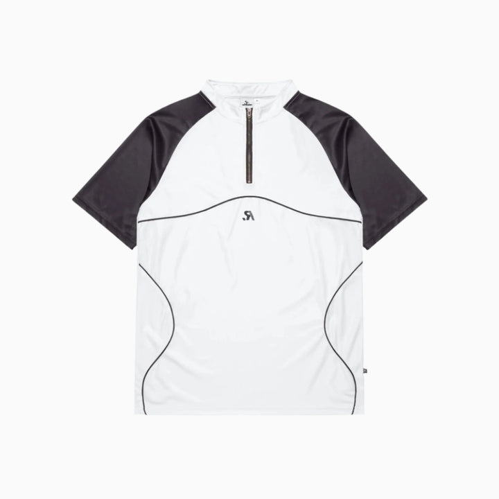 R.SPORT Tennis 1/4 Zip Top - White/Black