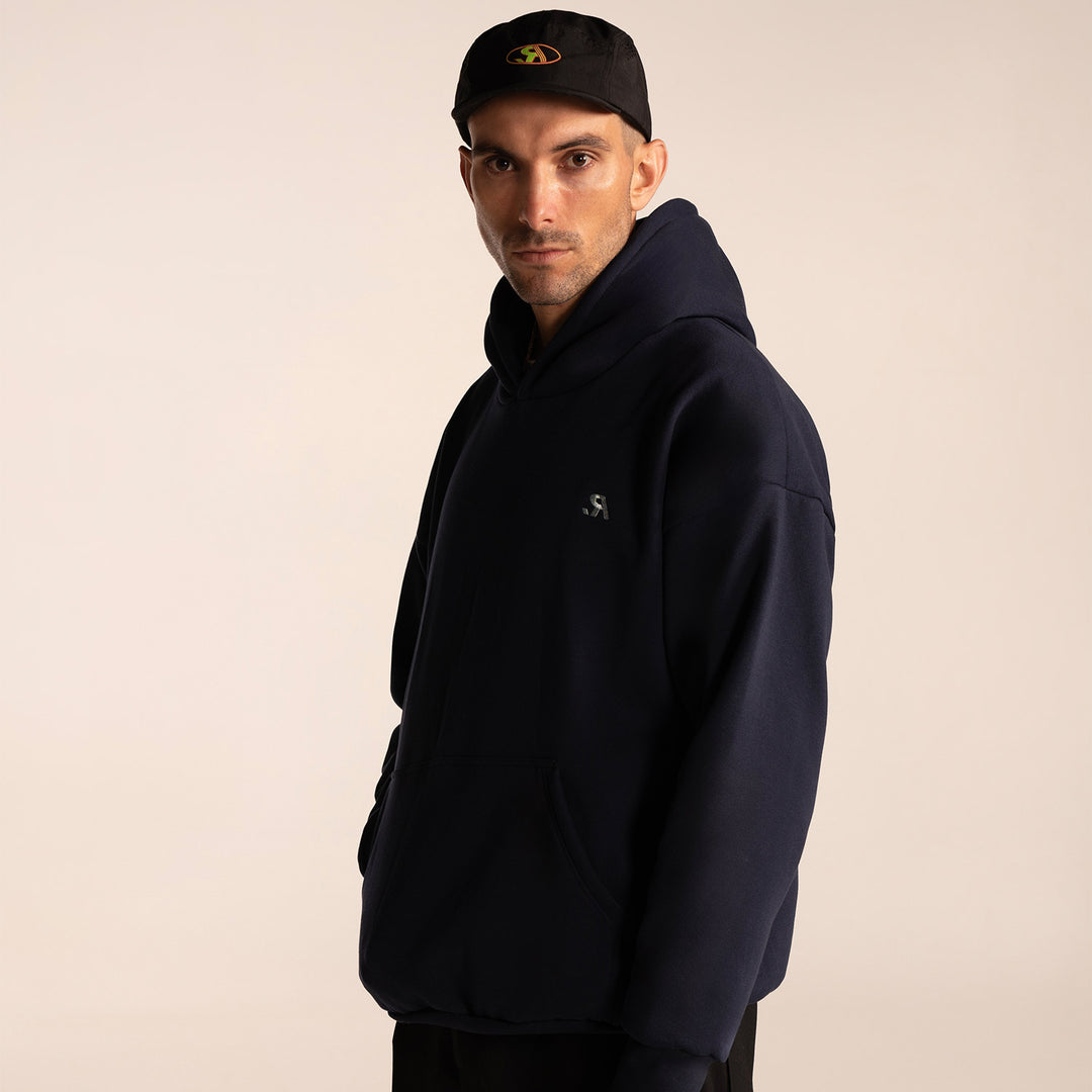 R.SPORT Classic Logo Hoodie - Navy Blue