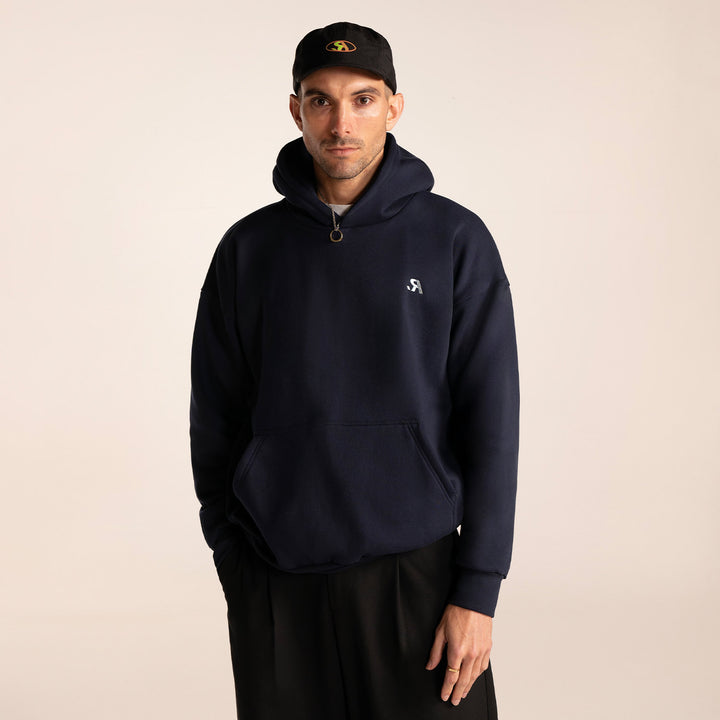 R.SPORT Classic Logo Hoodie - Navy Blue