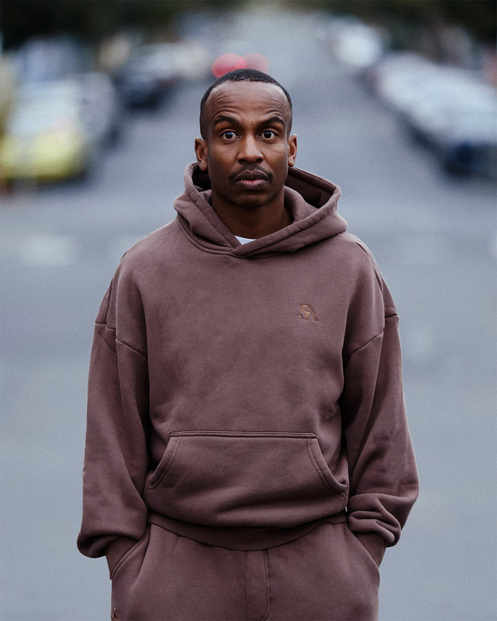 R.SPORT Classic Logo Hoodie - Espresso