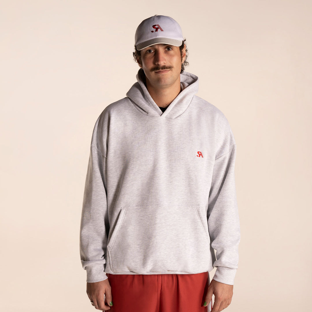 R.SPORT Classic Logo Hoodie - White Marle