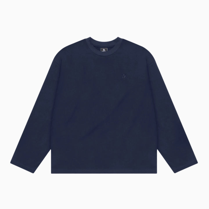 Long Sleeve Classic Logo Tee - Navy