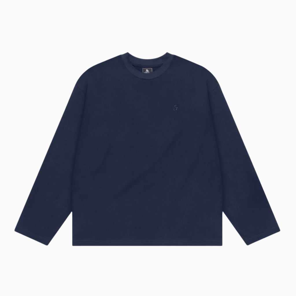 メンズウェア OVERLAP LOGO L/S MOCK NECK TEE NAVY OVERLAP LOGO L/S MOCK NECK TEE NAVY – RUFFLOG
